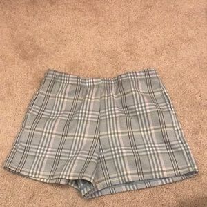 Light blue shorts by FULL TILT. Plaid design. Size XS.